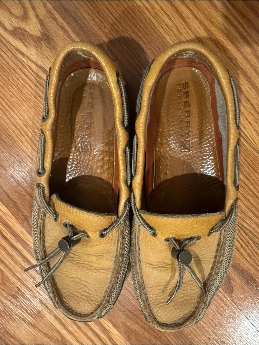 Men's Sperry Casual Tan Leather Top Sider, Lace Detail 1 Eye, Hard to Find, Rare